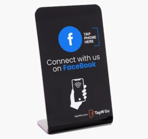 Follow Us on Facebook — NFC Social Stand (Tap to Follow)