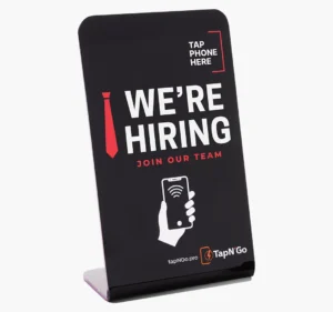 We’re Hiring — Corporate NFC Stand for Instant Job Search or Applying